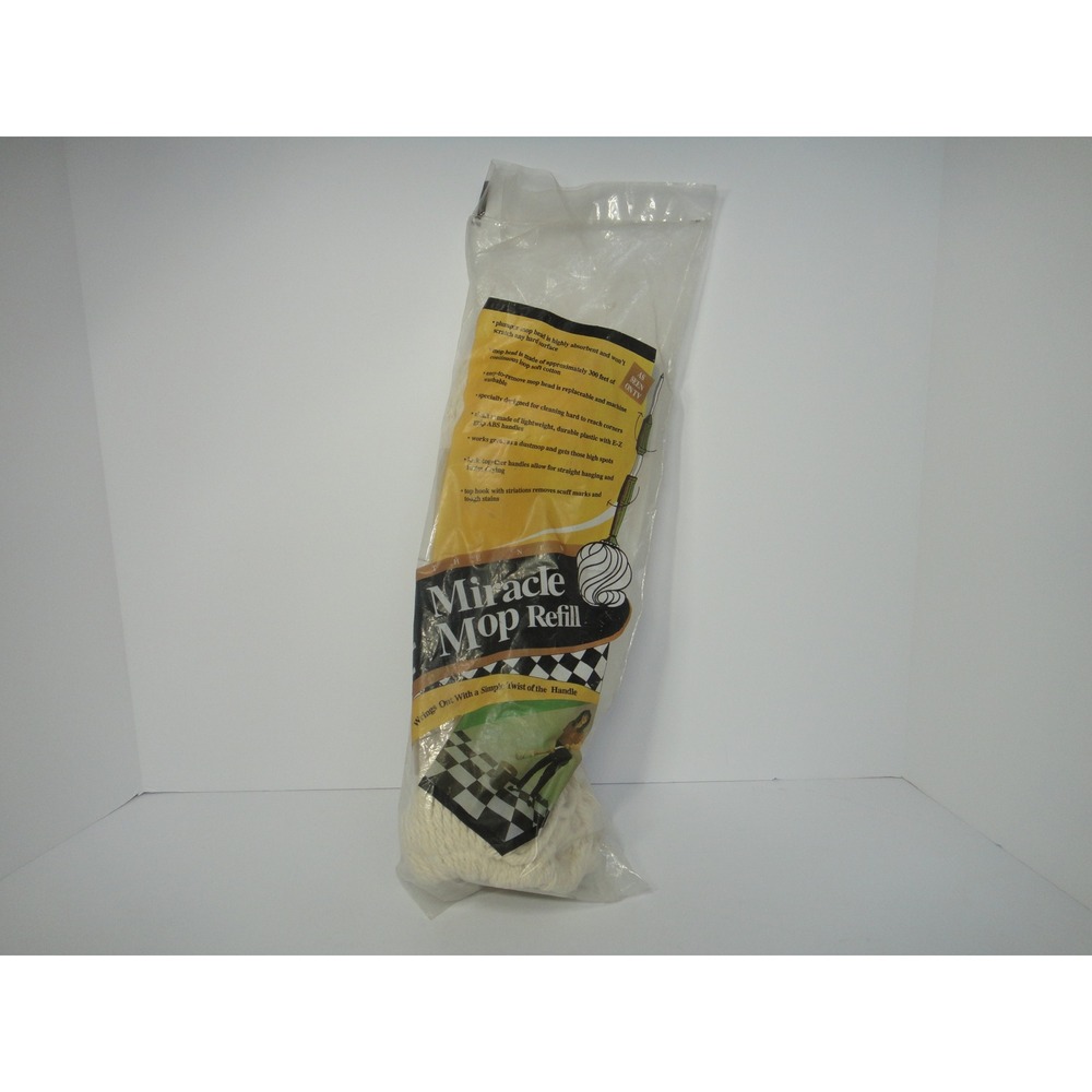 Vintage 1993 Miracle Mop Refill Ingenious Designs Joy Mangano Made in USA NEW